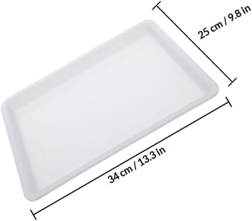 ULTECHNOVO Plastic Paint Tray for DIY Projects and Illustration Easy to Clean White Plastic Mixing Tray for Hobbyists and Artists