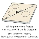 Tapa encimera gas. Tapa vitroceramica con ancho máximo de 58 cm. Cubre fuegos Cocina de gas de Acero inoxidable, blanco o negro.