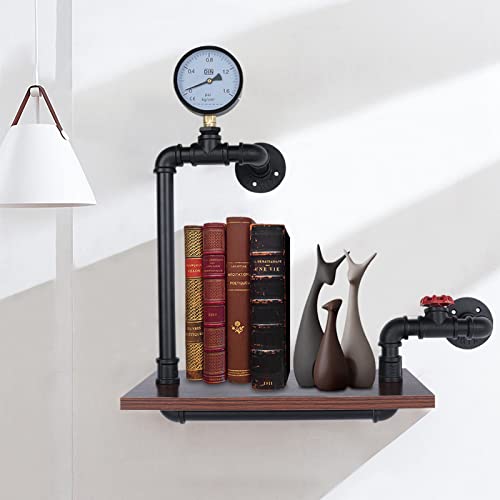 Support de tuyau industriel à suspendre pour livres, étagère murale, étagère de rangement, étagère de rangement vintage, étagère industrielle en tube...
