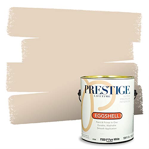 Prestige Interior Paint and Primer in One, Dimly Lit, Eggshell, 1 Gallon Prestige Interior Paint and Primer in One, Dimly Lit, Eggshell, 1 Gallon