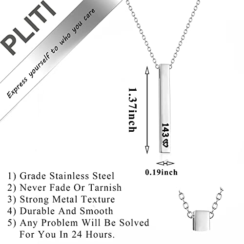 PLITI Numerical Love Gift 143 I Love You Necklace For Boyfriend Girlfriend Couple Gift Love Jewelry2