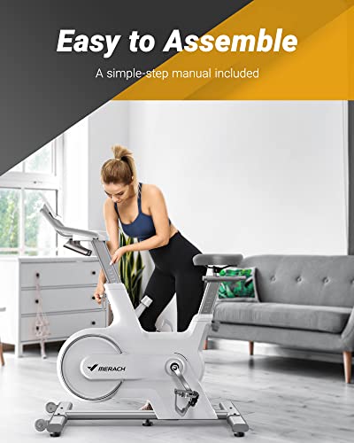 Merach Indoor Cycling Bike, Exercise Bike For Home With Magnetic Resistance, Bluetooth Stationary Bike, Ipad Holder, Cc #TOP6