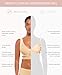 FeelinGirl Post Surgery Bra Front Closure Compression Bra Wirefree Mastectomy Bra with Adjustable Straps Beige