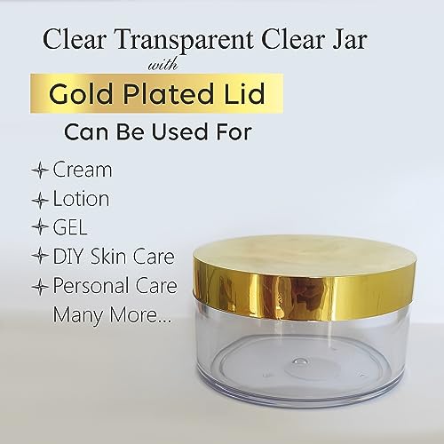 Image of Zenvista ACRYLIC TRANSPARENT SHAN JAR WITH GOLD LID | 200GM