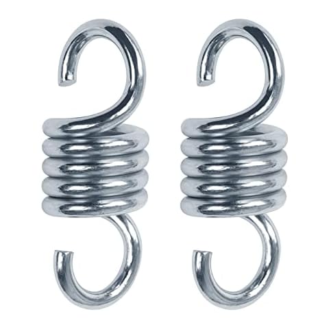 HOMPER 2 pcs Heavy Duty Hammock Spring,Porch Suspension Extension Hook Swing Hanger, for Boxing Bag, Hanging Chair, Gym, Patio, 1000LBS Capacity Cover