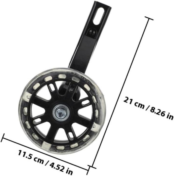 2 Pairs Heavy Duty Bike Auxiliary Training Wheels for 16-inch Wear-resistant Bicycle Stabilizers with Glowing Design for ’s Balance and Riding Support
