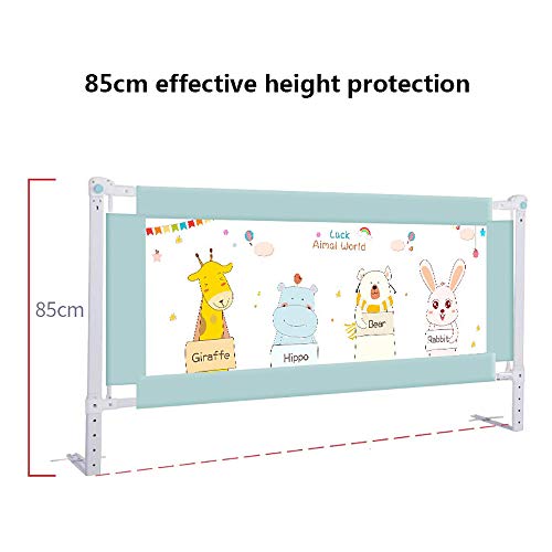 Barrera de cama para bebés con elevación de seguridad y anticaída 8