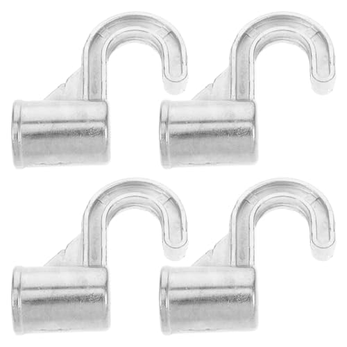 SUPVOX Ganchos para Barra de Armario de Aluminio Engrosado 4 Piezas para Colgar en Dormitorio y Cocina