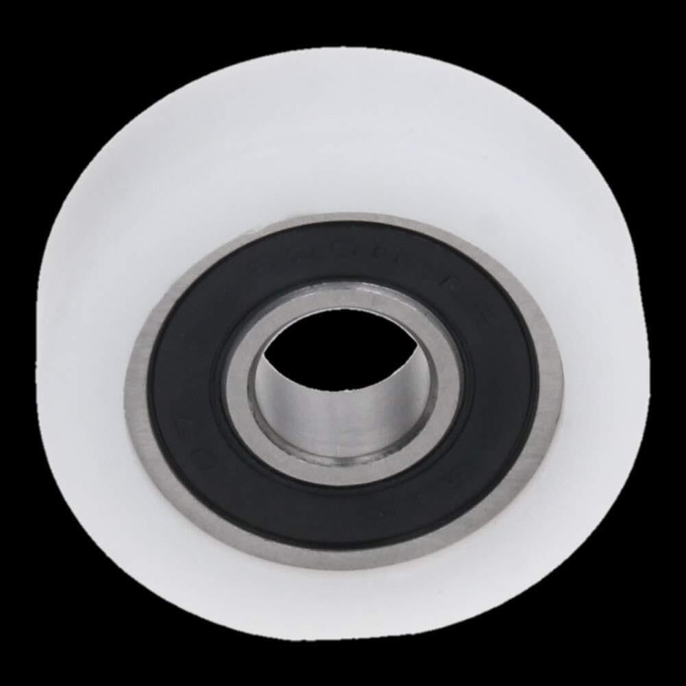 Aspectos, Rodillo, rodillo plano, polea, rueda plana, rollo de nailon, 2 piezas 10 x 35 11 mm, tensor, transportador deslizante, for muebles, accesorios hardware, puerta móvil (blanco)