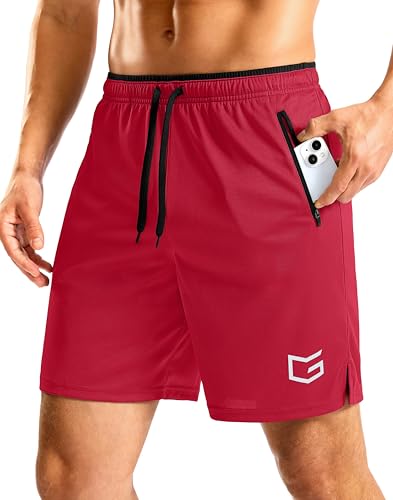 Image of G Gradual Men's Gym Workout Shorts Zipper Pockets 5 inch / 7 inch Quick Dry Breathable Runing Athletic Short for Men