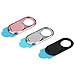 Produktbild Kafuty Webcam Cover 3pcs Ultra Thin Metal Objektivdeckel Schutzhülle Schutz Datenschutz Sicherheit Geeignet für Smartphones Tablets Desktops Laptops(Silber schwarz rosa Farbe)