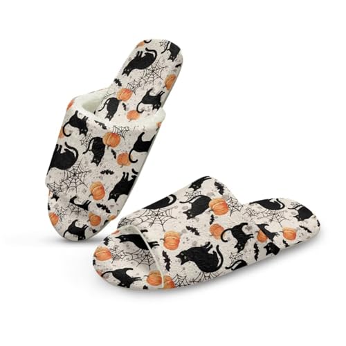 Mumeson Women's Slippers Open Toe Slip On House Slippers Flannel Arch Support Winter Flip Flops