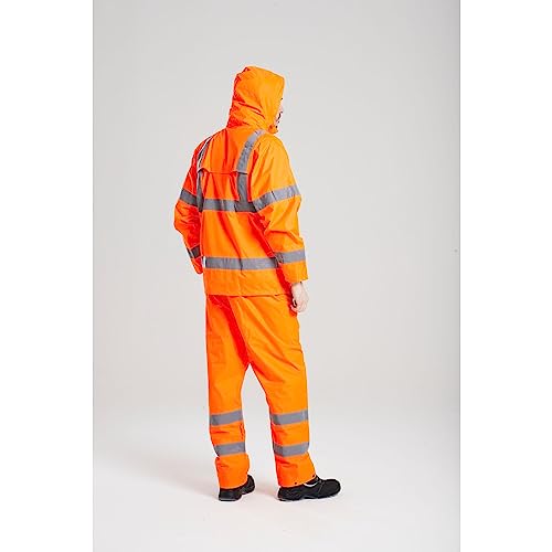 Portwest H440 Herren Leichte Wasserdichte Hi-Vis Regenjacke Orange, XL