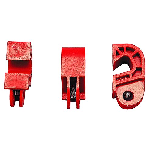 Zing Green Products 7110 USA Made Industrial Universal Circuit Breaker Lockout for Lockout Tagout, Red, 3 Pack