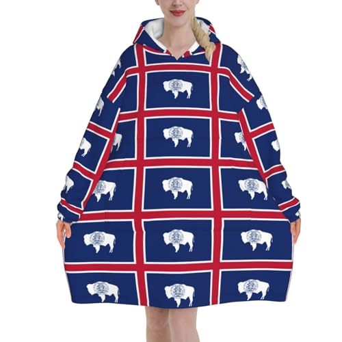 Couverture à capuche motif Wyoming pour vos soirées télé cocooning