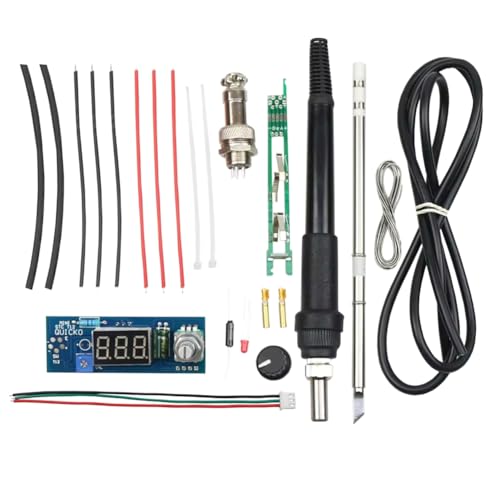 Cwmiibili -T12 Solder Iron DIY Kits, Electric Unit Digital Soldering Iron Station Temperature Controller Kits