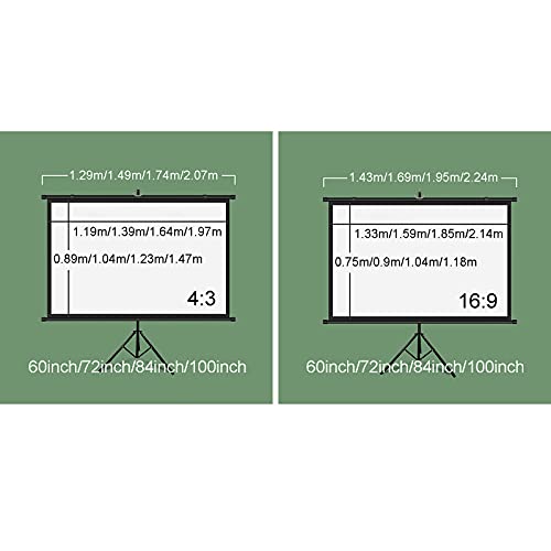 Pantalla de proyector ajustable en altura con trípode plegable estable 7