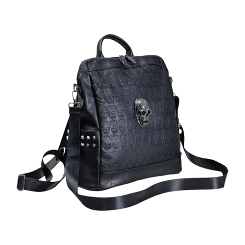 Mochila de calavera bolsa de hombro de piel sintética viajes diarios