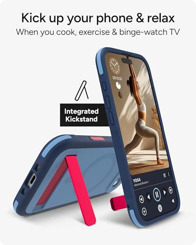 Image of ZAGG Sedona Snap Case with Kickstand for iPhone Air - Blue Royal Ember, Drop Protection (13ft /4m), Multi-Layer Protection, with Camera Button, MagSafe Phone Case with Impact-Absorbing Bumpers