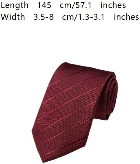 Striped Men's Business Tie Work Wedding Accessories Necktie Gift Set