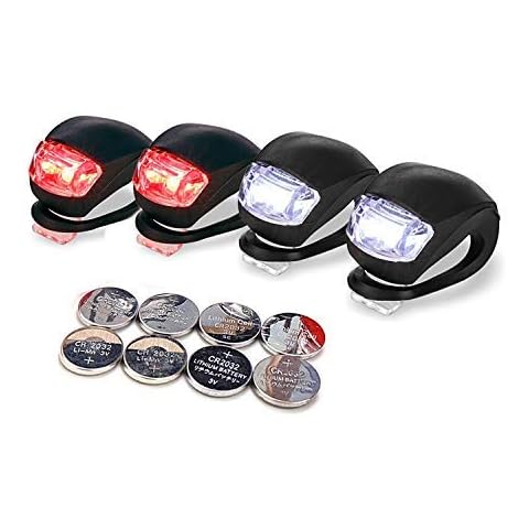 Bicycle Front Light Silicone LED Head Front Rear Wheel Bike Lights Waterproof Cycling With Battery Bicycle Accessories Bike Lamp Cover