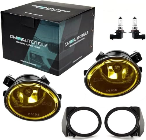 DM Autoteile 2x Nebelscheinwerfer Set für E46 E39 M Paket Technik M3 M5 Klarglas Gelb+HB4
