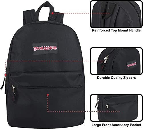 Trail maker Backpack with School Supplies for Kids - 20 Piece Back to School Supplies with 17" Backpack (Black)2