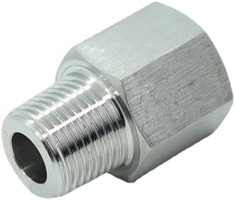 1 Piece 1/8 NPT Male Pipe x 3/8 NPT Female Pressure Gauge Adapter Stainless 304 Barstock Pipe Fitting Adapter