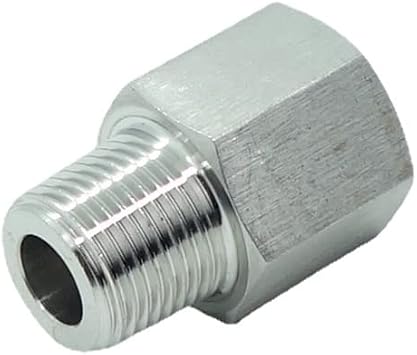 1 Piece 3/8 NPT Male Pipe x 3/8 NPT Female Pressure Gauge Adapter Stainless 304 Barstock Pipe Fitting Adapter