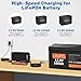 14.6V 40A LifePO4 Battery Charger, 12V 40A Lithium Battery Charger for 12.8V LiFePO4 Lithium Deep Cycle Rechargeable Battery, Multi Safety Protections, Fast Charging, 12 Volt Charger for RV Boat Car