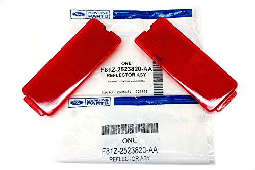 1999-2007 Ford F250 F350 Super Duty Front Rear Door Red Reflector Panels (2) OEM