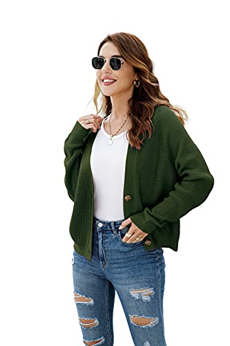 Image of TASAMO Womens Cardigan Sweaters 2026 Fall Cropped Lightweight Sweater