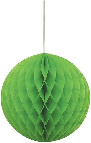 Unique Decoración del partido de las industrias 8" bola verde neón del panal del papel de seda