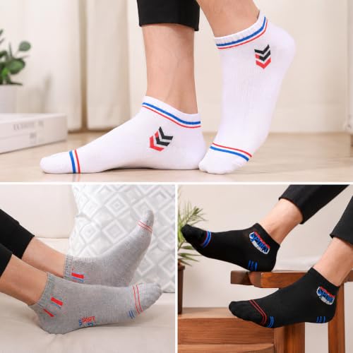Image of 12 Pairs of Sports Cotton Ankle Length Socks for Men
