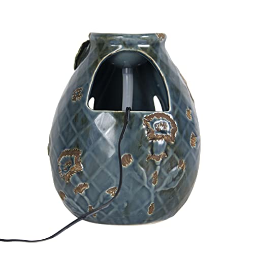 Blue Verdigris Hummingbird Indoor Water Fountain With Pump #TOP3