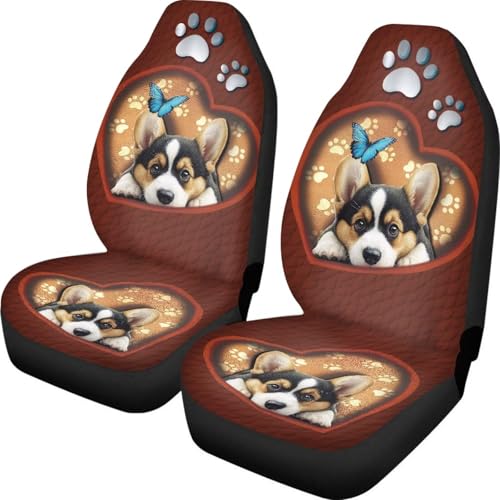 Housse de siège auto Corgi mignon : tapis de protection souple pour berline et SUV