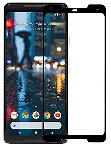 CELLUTION 11D Tempered Glass for Google Pixel 2XL Full Screen Edge to Edge Coverage with Easy Installation Kit, (Black) Pack of 1