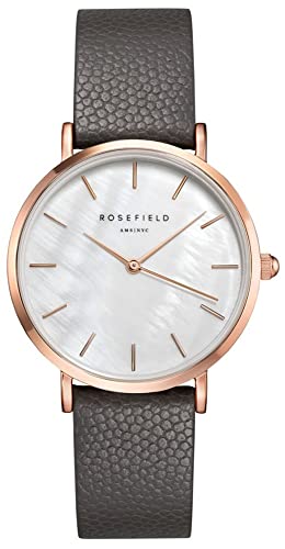 Rosefield Upper East Side Damen Uhr analog Quarzwerk mit Leder Armband UWGCSR-U29