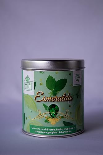 Chá Detox - Chá verde, limão erva-doce e hortelã - lata 40g