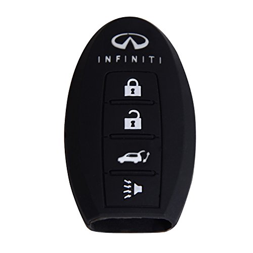 New Black Protecting Bag Silicone Remote Key Case Cover for 4 Buttons Infiniti G Series G37 JX35 Q S - //coolthings.us