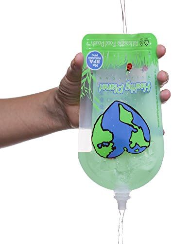 Reusable Baby Food Pouch Clear Plastic Storage Washable Freezable Refillable Resealable Double Leak Proof Zipper Great for Baby Kids and DIY Homemade Organic Puree 3 41HkNkpX6nL. AC