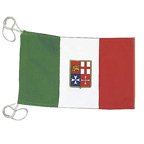 BTK Bandiera Mercantile Navale Italiana per Barca Nautica Piccola da 20x30 cm