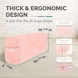 Yes4All Yoga Bolster for Restorative Yoga/Meditation Cushion with Triple-Layer Sponge