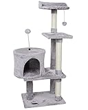 FISH&NAP US06H Cat Tree Cat Tower Cat Condo Sisal Scratching Posts with Jump Platform Cat Furniture...