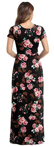 Image of VIISHOW Women's Long Sleeve Loose Plain Maxi Dresses Casual Long Dresses with Pockets