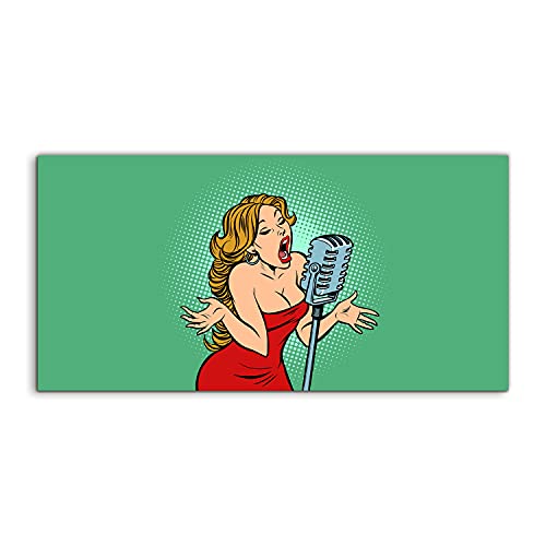 Image sur verre 140x70cm Cartoon Woman pour embellir vos murs
