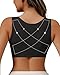 USEASY Front Closure Back Posture Corrector for Women Posture Correcting Adjustable Back Support for Women Bras Chest Shaper Black M