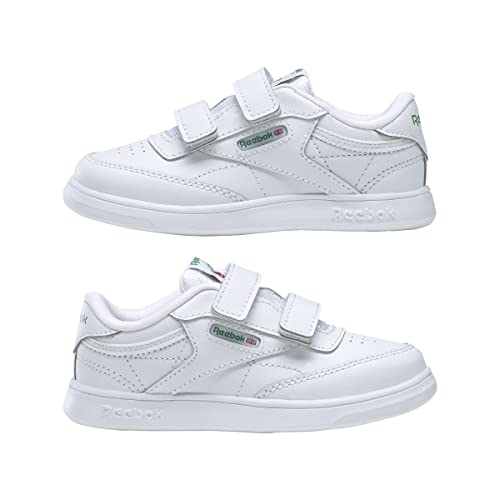 Reebok Garçon Unisex Kinder Club C Basket, White/Glen Green/Vector Blue, 21 EU