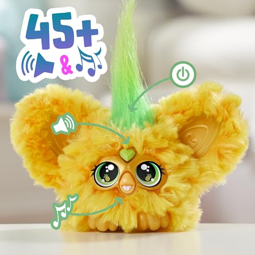 Furby Furblets Hoo-Lah, Mini Peluche électronique, Yellow and Green