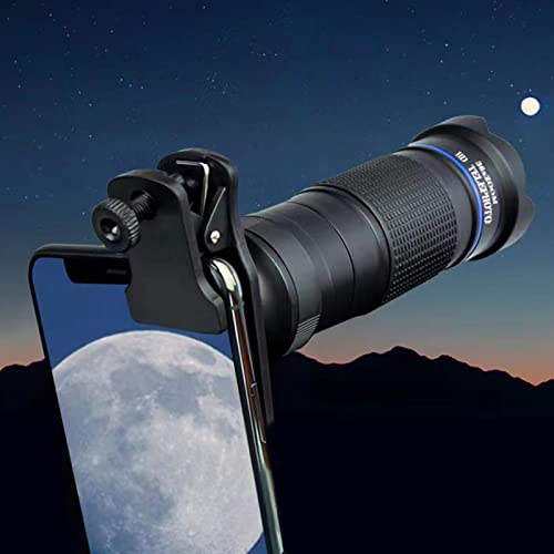 36 x Cell Phone Zoom Lens with Phone Clip, Upgraded High-Definition, Universal Kit, for Most of The Cell Phone, Good Color Reproduction, for Moon Fishing Football Match